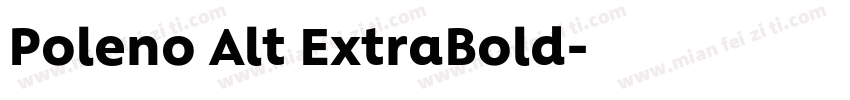 Poleno Alt ExtraBold字体转换